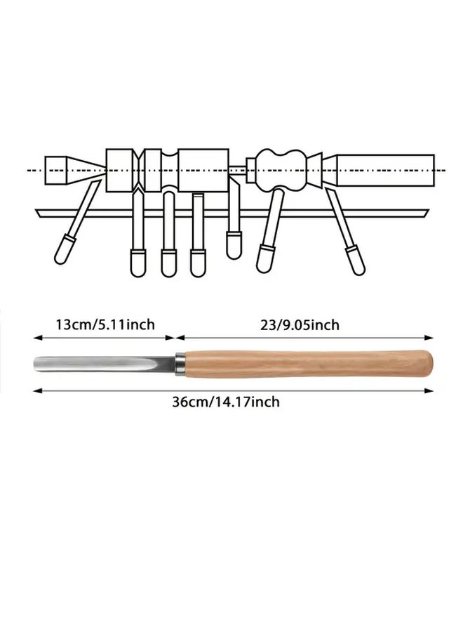 8pcs High Speed Steel Woodturning Cutters Lathe Chisel Set With Skew Spear Point Parting Round Nose And Gouge Tools - Image 2