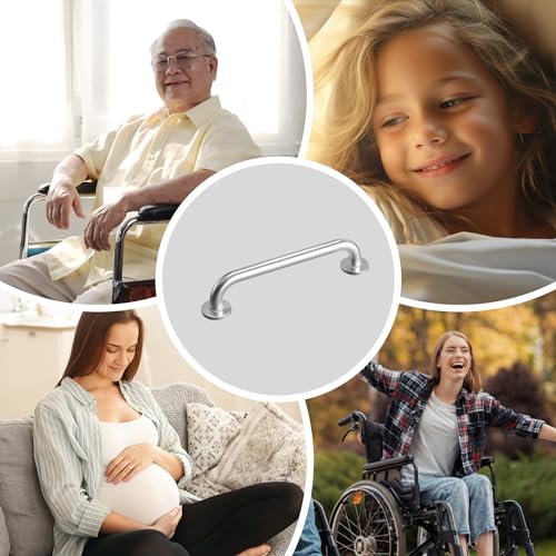 AmazerBath Grab Bars for Bathtubs and Showers Anti Slip, 24" L x 1.25" D, Handicap Grab bar Stainless Steel, Shower Grab Bars for Seniors, Bathtub Handle Grab Bars for Bathroom Holds 500LBS - Image 2