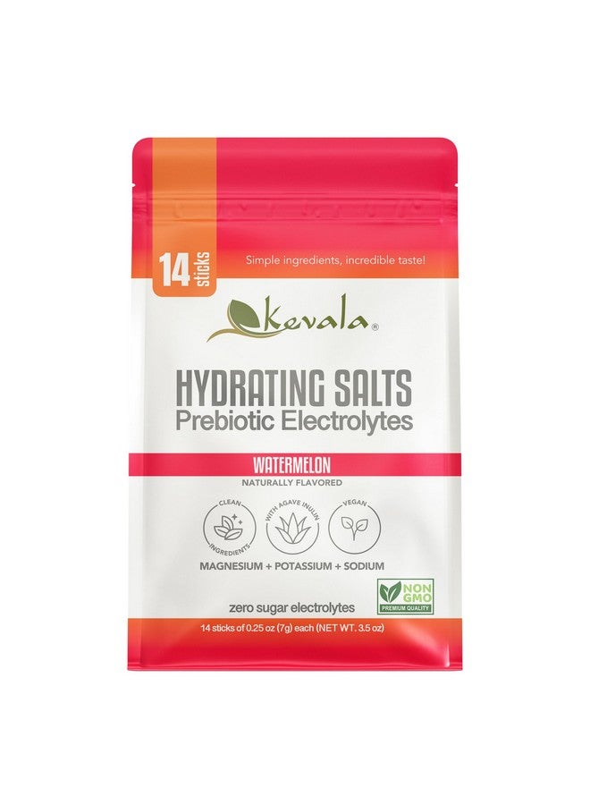 Kevala أملاح كيڤالا المرطبة - إلكتروليتات البطيخ - بدون سكر - مع إينولين الأغاف - 14 حزمة ترطيب - مشروب بودرة - Image 2