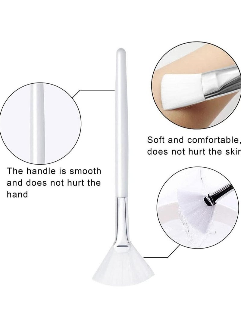 2X Women Facial Brushes Fan Mask Brush Soft Brushes Cosmetic Makeup Tools AU (Yellow) - Image 3