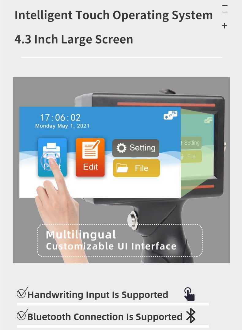 Demin Portable 12.7mm Handheld Inkjet Printer QR Barcode Batch Number Logo Expiry Date Label Printer 25 Languages Non-encrypted - Image 4