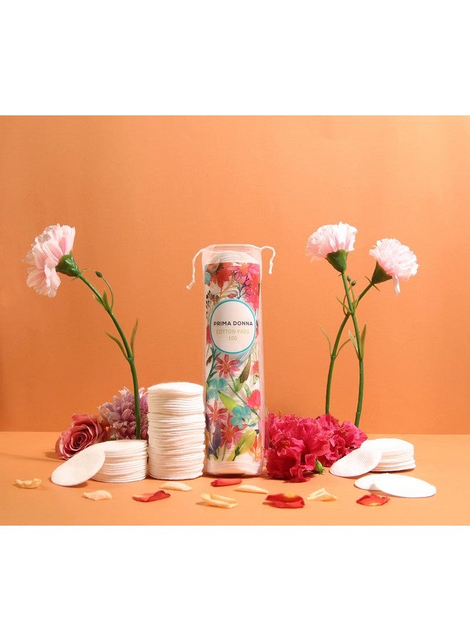 بريما دونا وسادات قطنية لإزالة مكياج الوجه، وسادات دائرية فائقة النعومة، خالية من المواد الكيميائية، مناديل تنظيف، والعناية بالجمال اليومي، عبوة من 4 قطع (400 قطعة)، أبيض - Image 4