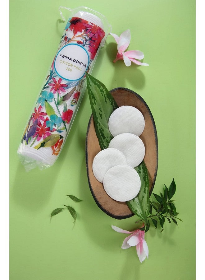 بريما دونا وسادات قطنية لإزالة مكياج الوجه، وسادات دائرية فائقة النعومة، خالية من المواد الكيميائية، مناديل تنظيف، والعناية بالجمال اليومي، عبوة من 4 قطع (400 قطعة)، أبيض - Image 5