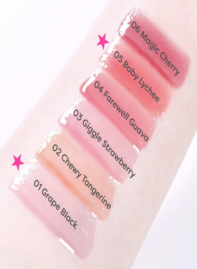 COLORGRAM FRUITY GLASS GLOSS 03 GIGGLE STRAWBERRY | Non-Sticky Glossy Lip Tint with Glass-Like Shine | Long-Lasting Hydrating Lip Gloss for Smooth & Plump Lips - Image 5