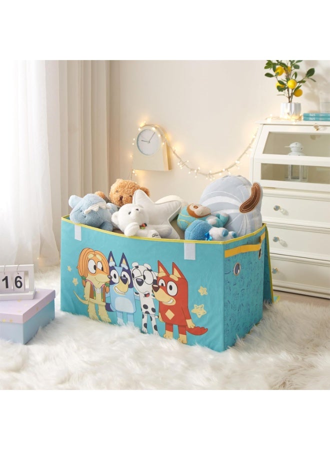 Idea Nuova Idea Nuova Bluey Collapsible Storage Trunk Durable Fabric Chest with Soft Lid, 28.5"x14.5"x16",Kids Room Organizer Bluey  - Image 1