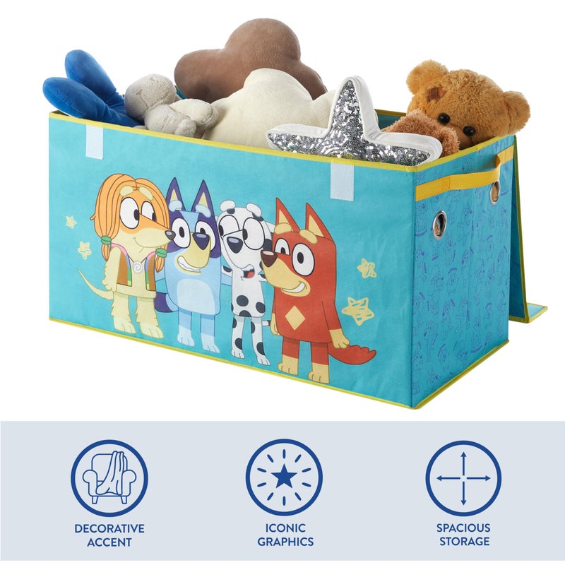 Idea Nuova Bluey Collapsible Storage Trunk Durable Fabric Chest with Soft Lid, 28.5"x14.5"x16",Kids Room Organizer - Image 3