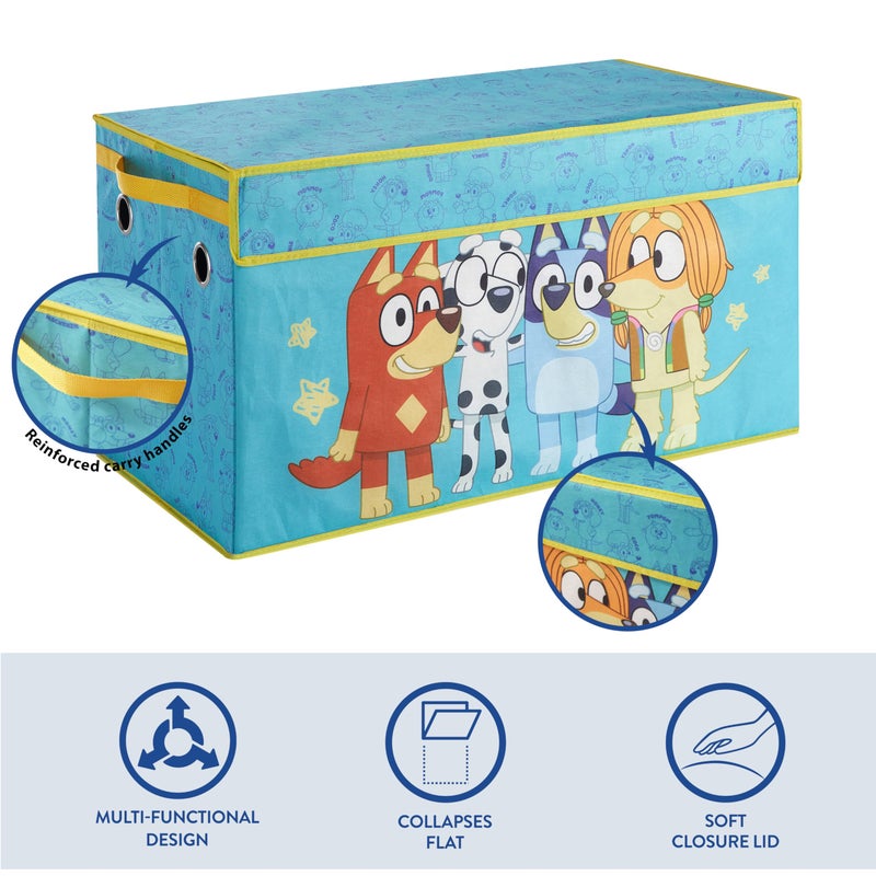 Idea Nuova Bluey Collapsible Storage Trunk Durable Fabric Chest with Soft Lid, 28.5"x14.5"x16",Kids Room Organizer - Image 4