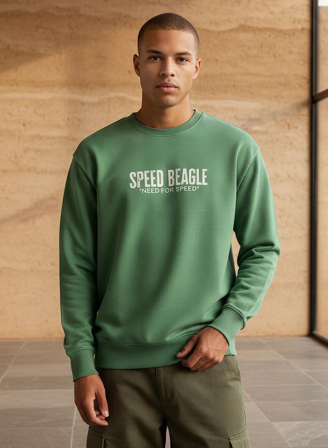 SP Characters Men Regular Fit Snoopy Print Sweatshirt - Image 1