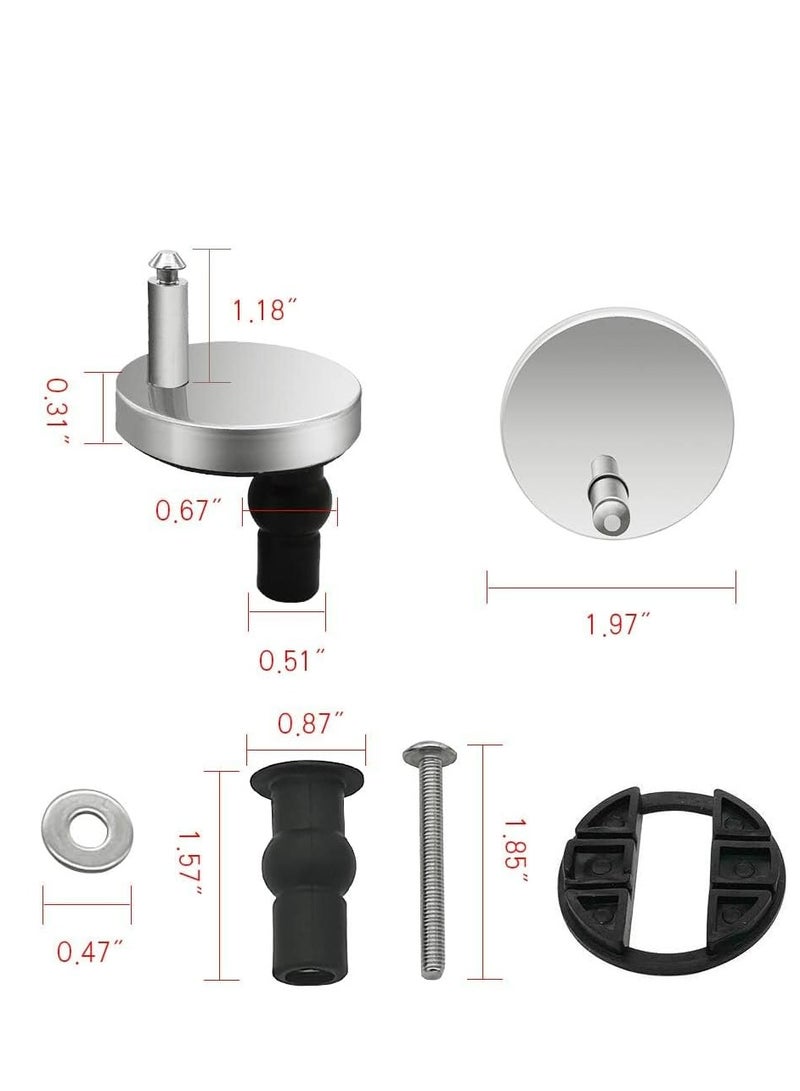 إسكدنيا إزالة سريعة لمحامص العلوية 2 قطعة محامص مقعد المرحاض الرباعي تثبيت جزء الرباع العلوي لمقعد المرحاض العالمي استبدال المغسلة العلوية بقاعدة 50 ملم - Image 2
