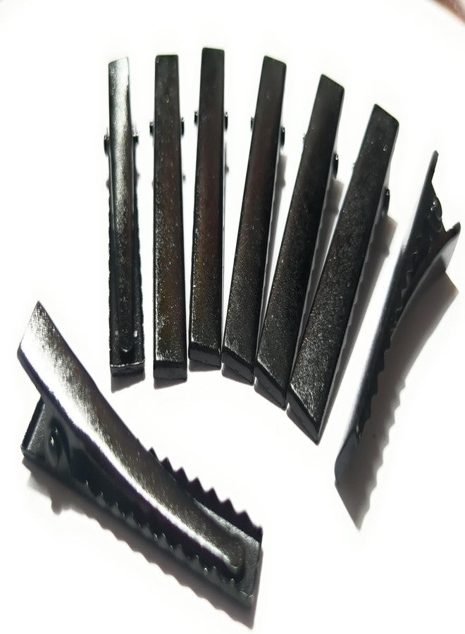 (black paint 4.5 cm 50 pcs) Flat Metal Single Prong Alligator DIY Barrette Bow Hair Clips Color Metal Hair Clips klip Pins Single Prong Metal Alligator For Making Styling Cute Hair Bows