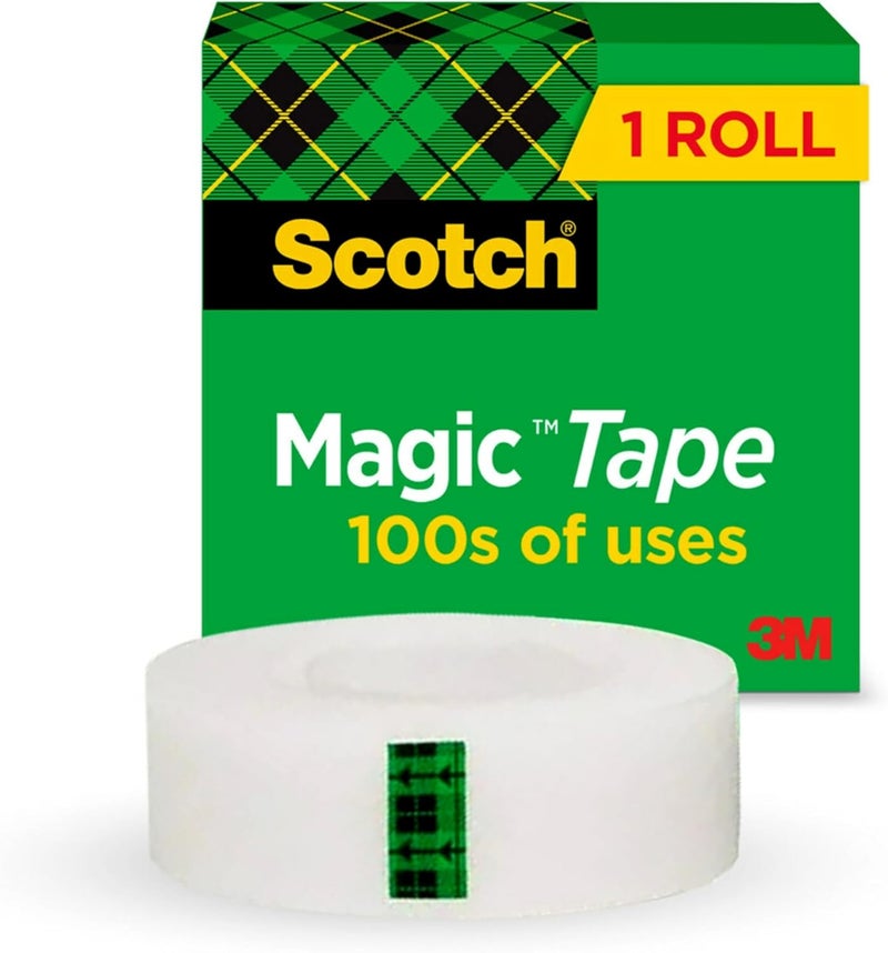 Scotch  Magic Tape In Box 3/4 X 1299 In (19Mm X 33M) Invisible Removable General Purpose Sticky Tape For Document Repair, Labeling And Sealing Tape Boxed Individually 1 Roll/Box - Image 1