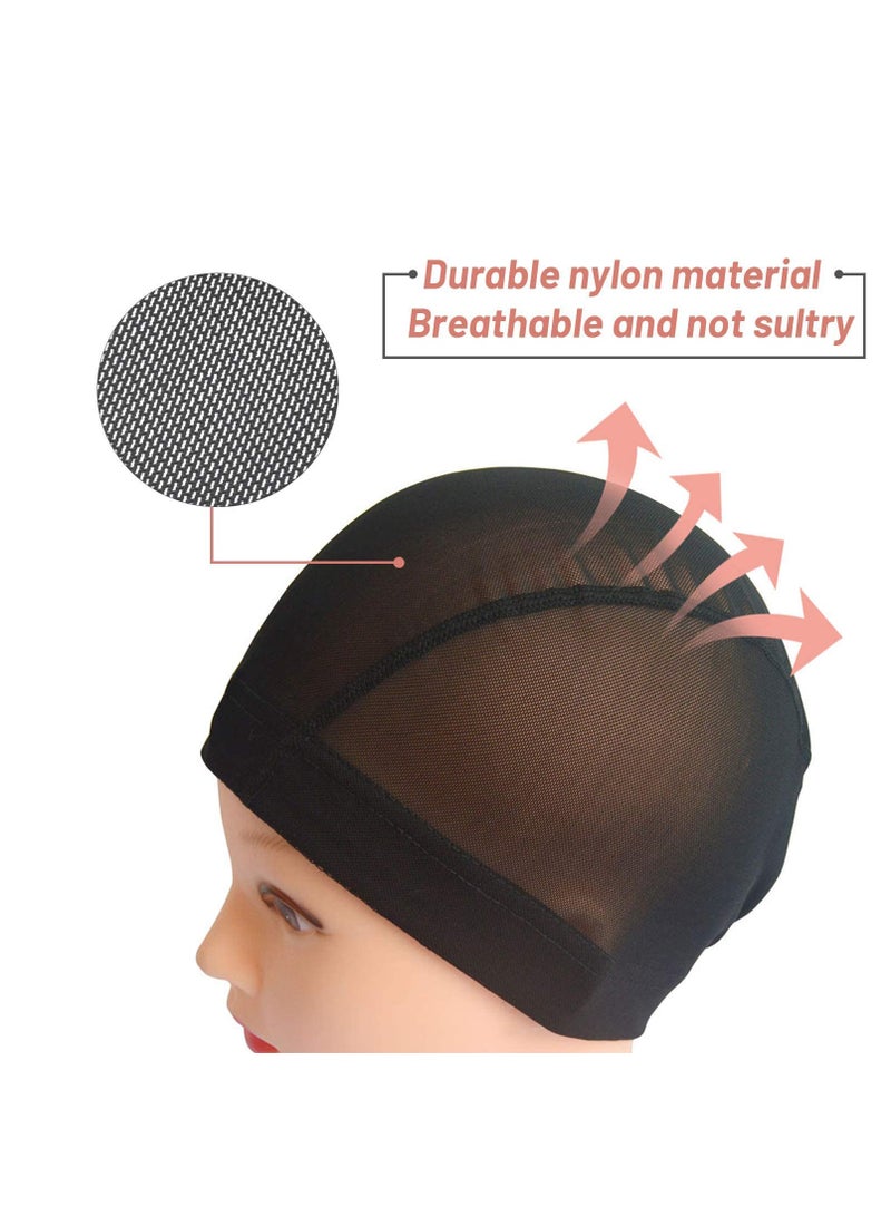 Wig Caps, Hair Styling Accessories, Stretchable Dome Mesh Women Lace Front, Black Cap Hairnets with Wide Elastic Band, Small Wigs - Image 4