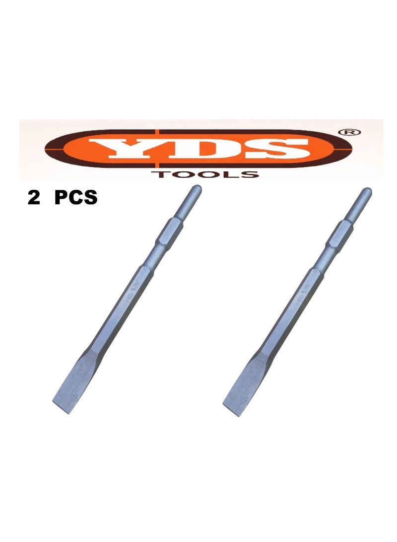 YDS 2 PCS YDS TOOLS Hammer Drill Chisel 17×280 mm – Heavy Duty Demolition Chisel for Concrete & Brick – Model YDS-0133 - Image 1