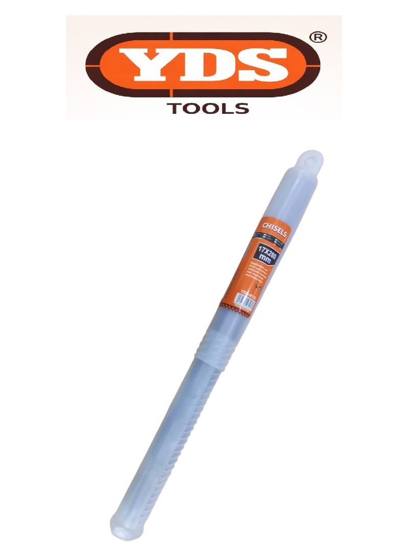 YDS 2 PCS YDS TOOLS Hammer Drill Chisel 17×280 mm – Heavy Duty Demolition Chisel for Concrete & Brick – Model YDS-0133 - Image 2