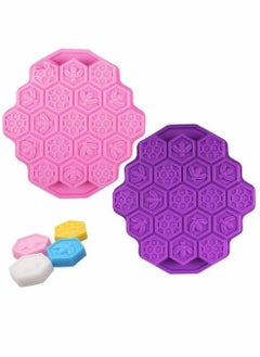 Y&D 2 Pack Silicone Ice Molds Trays MoldReusable Bakeware Maker Stick Kitchen Baking Pans Cube for Making Candy Chocolate Muffin Cup, Pink & Purple  - Image 2