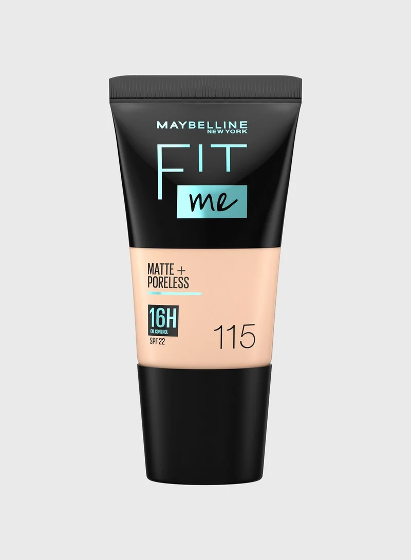 MAYBELLINE NEW YORK Fit Me Foundation Matte & Poreless with SPF - Tube 18Ml - 115