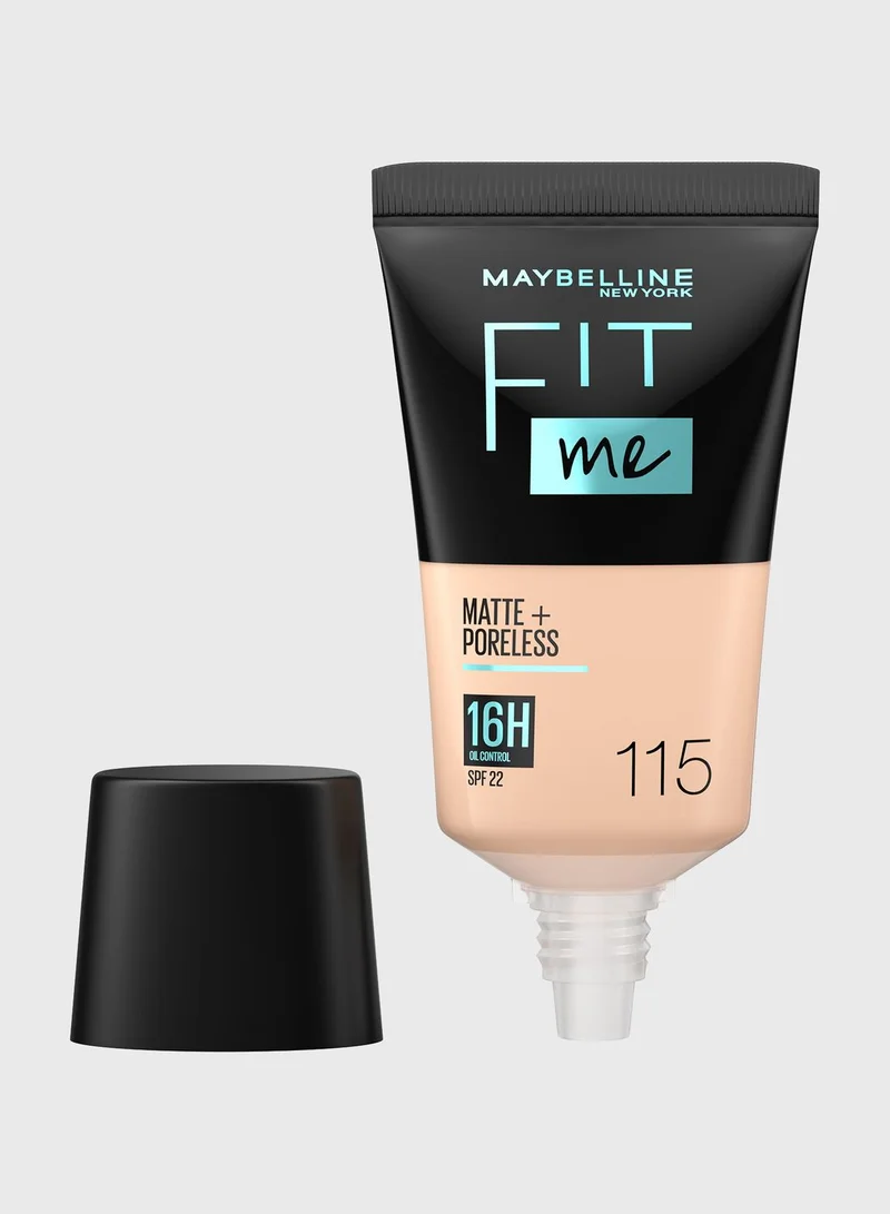 MAYBELLINE NEW YORK Fit Me Foundation Matte & Poreless with SPF - Tube 18Ml - 115