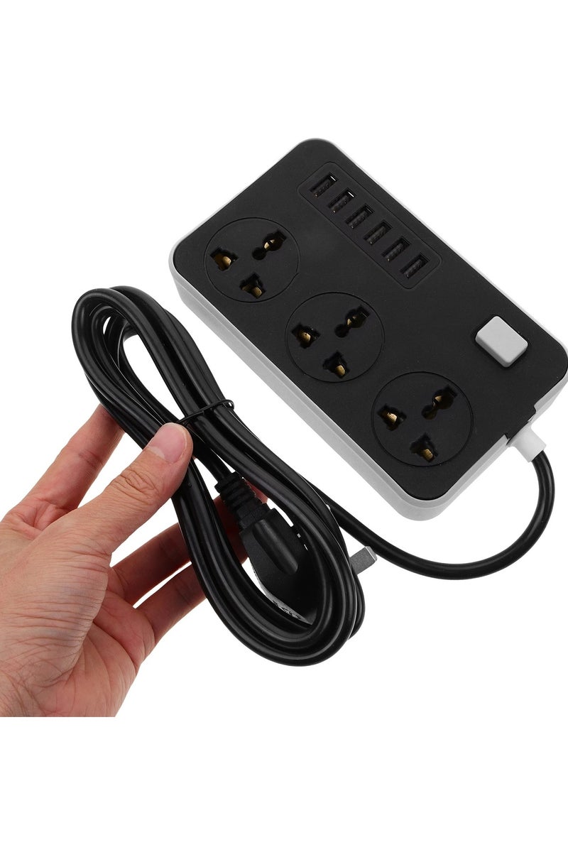 6 USB Auto Max 3.4A USB +  3 Power Socket Anti-static Power Socket with 6 USB Ports Universal Charging Socket with 2M Bold Extension Cord - Image 4