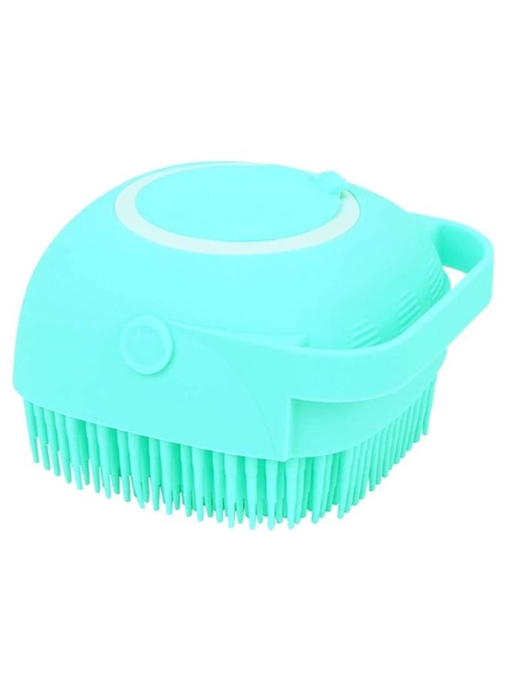 Silicone Massage Brush, Silicone Bath Brush Soap and Body Wash Dispenser, Handy Shampoo Cleansing Exfoliating Brush for Women Men Kids Pet Brush (Yellow) - Image 1
