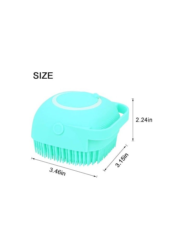 Silicone Massage Brush, Silicone Bath Brush Soap and Body Wash Dispenser, Handy Shampoo Cleansing Exfoliating Brush for Women Men Kids Pet Brush (Yellow) - Image 2