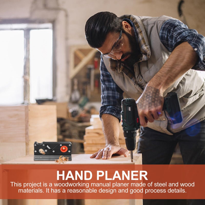 Carpenter Chamfer Plane Black for Precise Edge Beveling Wood Planer - Image 3