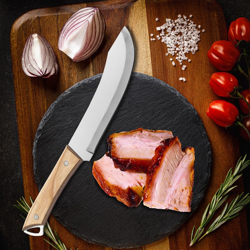 Captoola سكين الطهاة الصينية 79 بوصة كابتولا حادة مثل الشفرة مجموعة سكاكين تقطيع الخضار وسكين الجزار مع عصا الشحذ مجموعة من 2 - Image 4