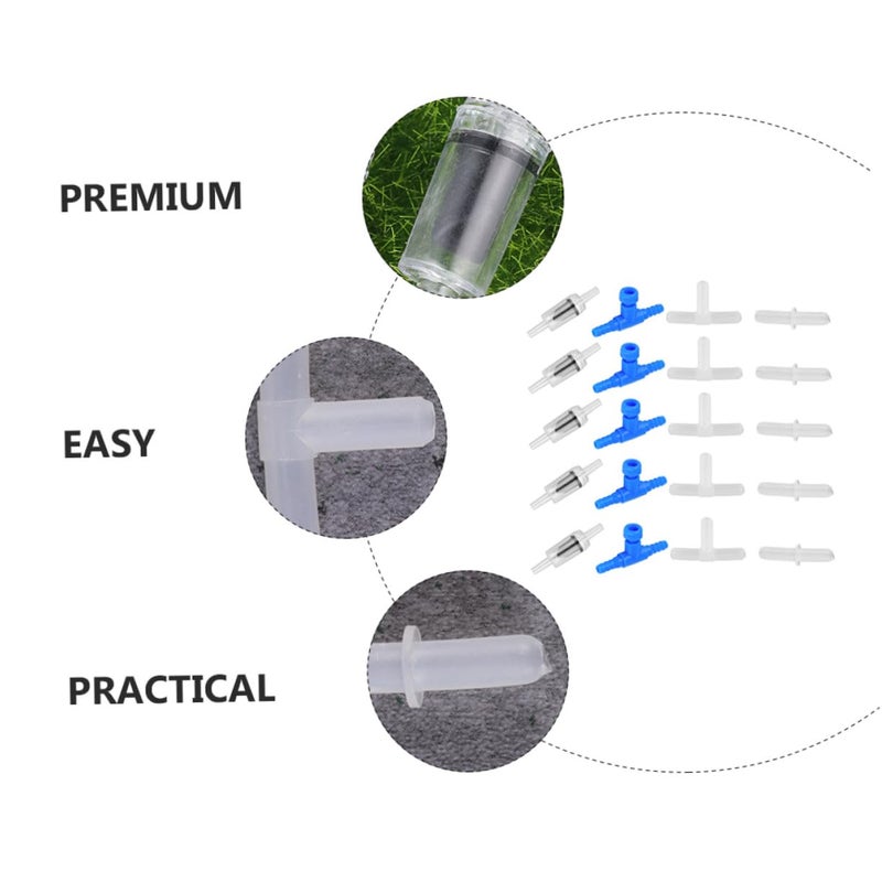 20Pcs Aquarium Air Flow Splitter Control Valve Kit with Check Valves Compact Design - Image 5