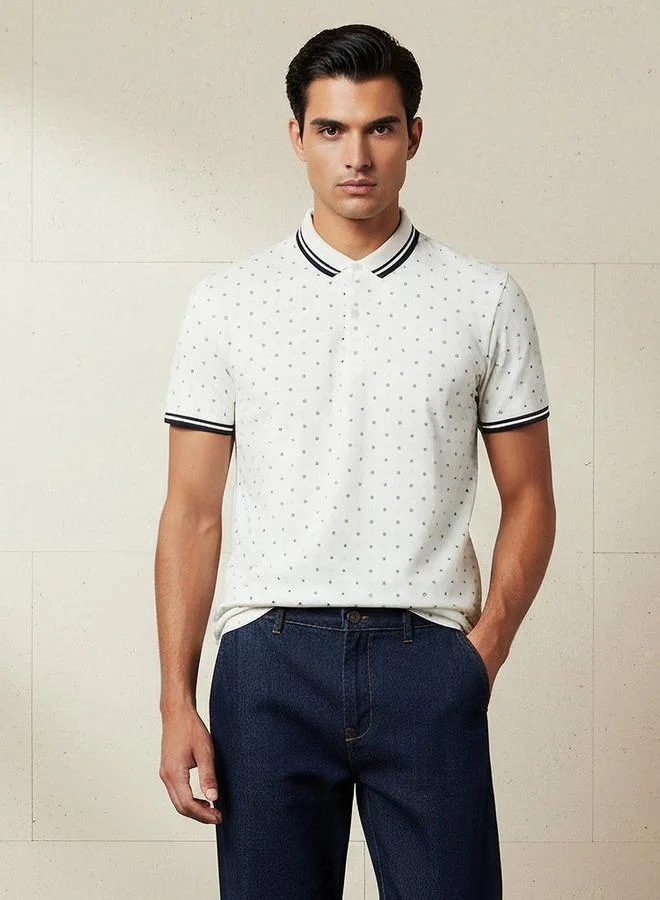 Splash FAV Men Short Sleeve Printed Polo T-shirt