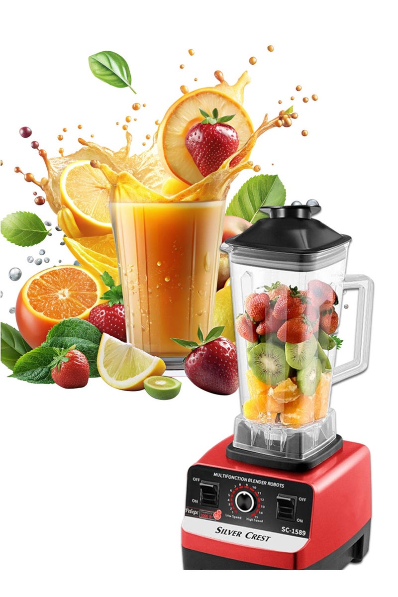 SILVER CREST Multifunctional Silver Crest Blender – Powerful 4500W with 16 Speeds and Large 2L Capacity - Image 1