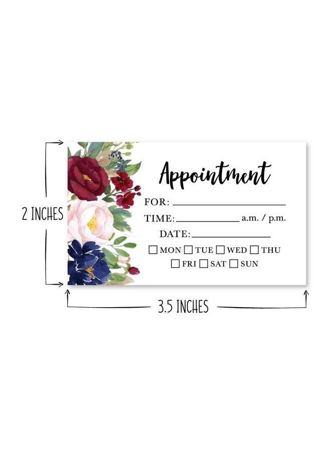 Hadley Designs - 50 Floral Rustic Chalkboard Appointment Reminder Cards Next Apt. With Medical Doctor Dental Salon Therapy Dog Grooming Cleaning Business Custom Personalized Blank Recall Service Reminder Note - Image 1