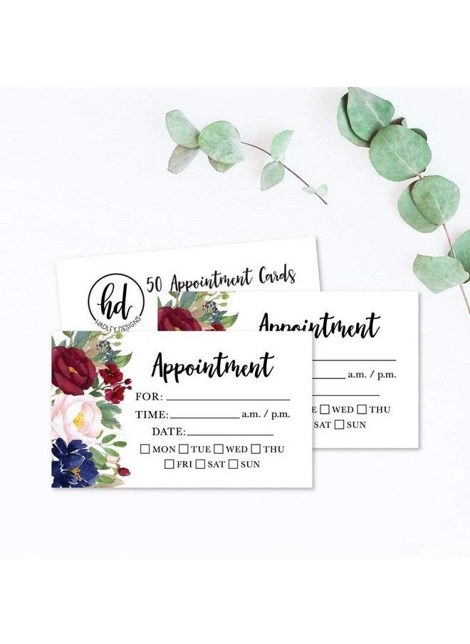 Hadley Designs - 50 Floral Rustic Chalkboard Appointment Reminder Cards Next Apt. With Medical Doctor Dental Salon Therapy Dog Grooming Cleaning Business Custom Personalized Blank Recall Service Reminder Note - Image 1