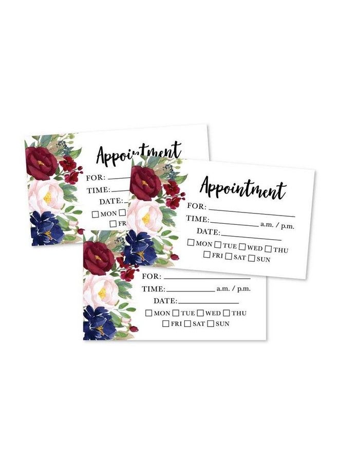 Hadley Designs - 50 Floral Rustic Chalkboard Appointment Reminder Cards Next Apt. With Medical Doctor Dental Salon Therapy Dog Grooming Cleaning Business Custom Personalized Blank Recall Service Reminder Note - Image 1