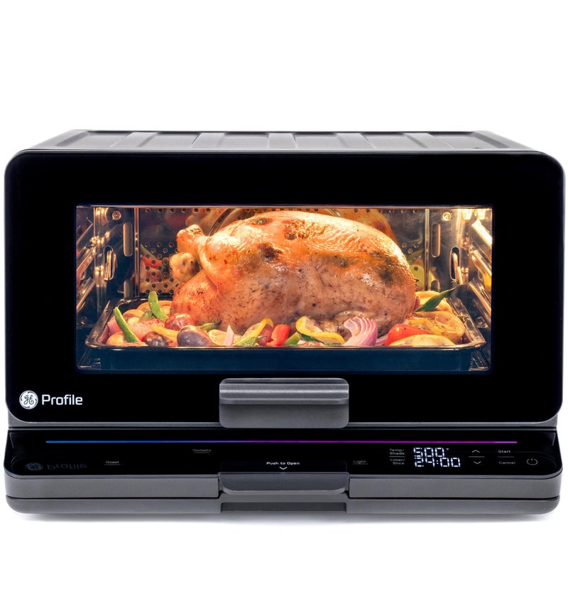 Profile GE Profile Smart Oven with No Preheat 11in1 Countertop Oven including Air Fry Warm Toast Broil Roast Pastry Reheat and more WiFi and Smart Connected Black 