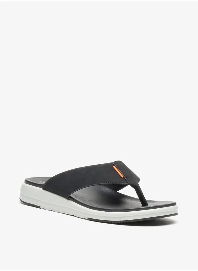 لو كونفورت Men Solid Slip-On Thong Sandals