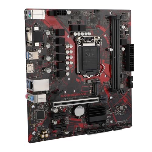 SASKATE EX B460M V5 ATX Motherboard with DDR4x2 DIMM for LGA 1200 10th Gen CPU,PCI E 3.0 Supports, Realtek LAN, ALC887 Sound Chip - Image 4