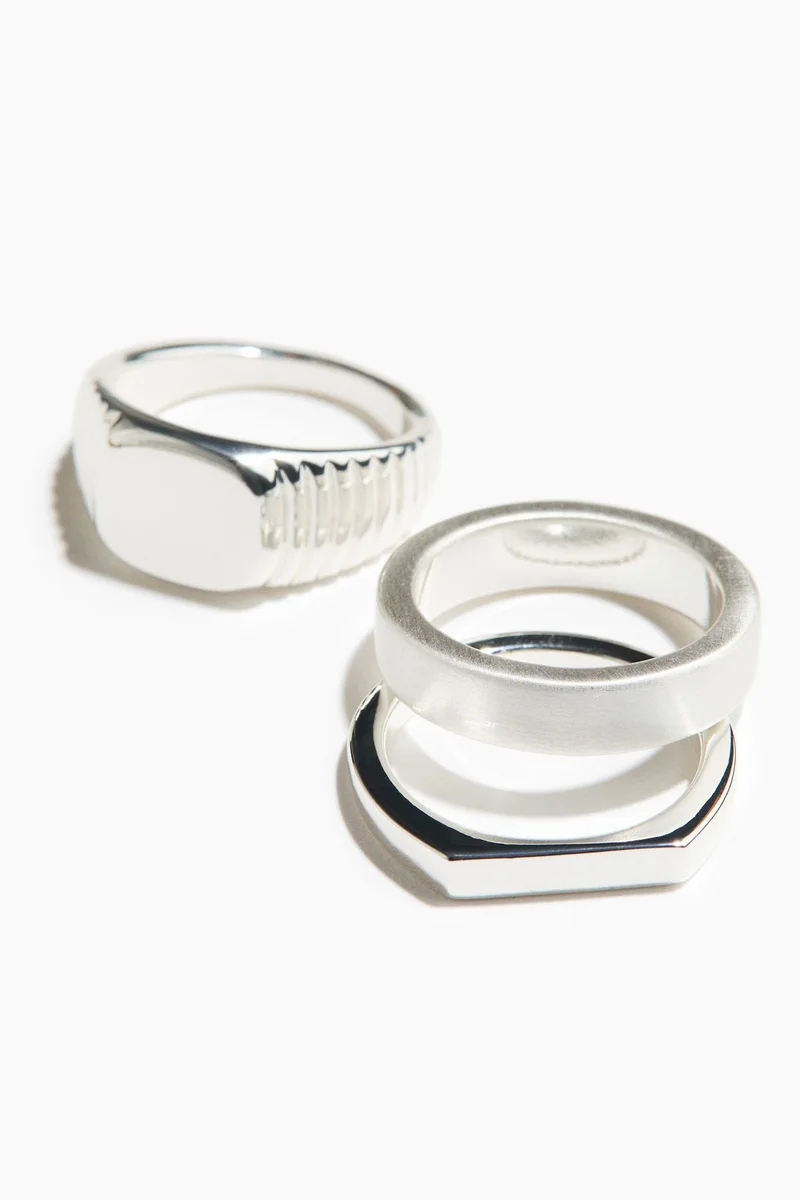 H&M 3-pack metal rings