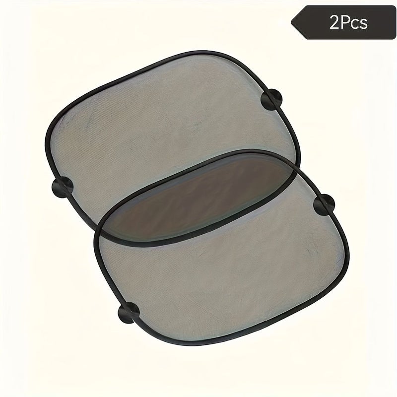 2 Pack Car Side Window Sunshade Mesh Visor With Suction Cups For UV Protection - Image 1