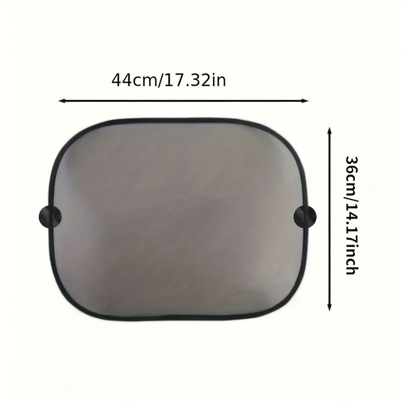 2 Pack Car Side Window Sunshade Mesh Visor With Suction Cups For UV Protection - Image 2