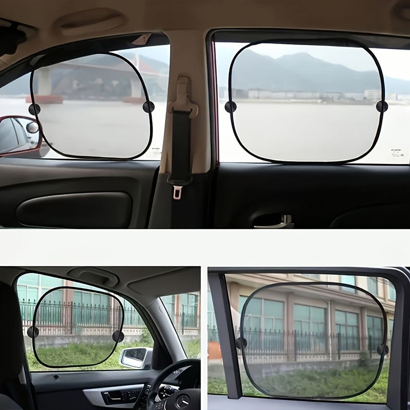 2 Pack Car Side Window Sunshade Mesh Visor With Suction Cups For UV Protection - Image 4