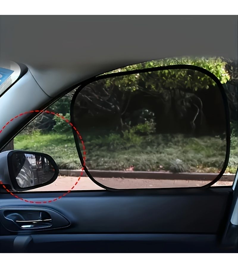2 Pack Car Side Window Sunshade Mesh Visor With Suction Cups For UV Protection - Image 5
