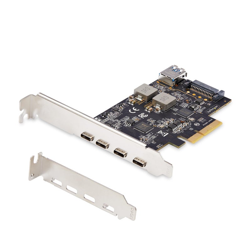 Startech.com StarTechcom 5Port USB PCIe Card USB 32 10Gbps PCI Express Card with 4X USBC Ports 1x USBA Internal Port - Image 2