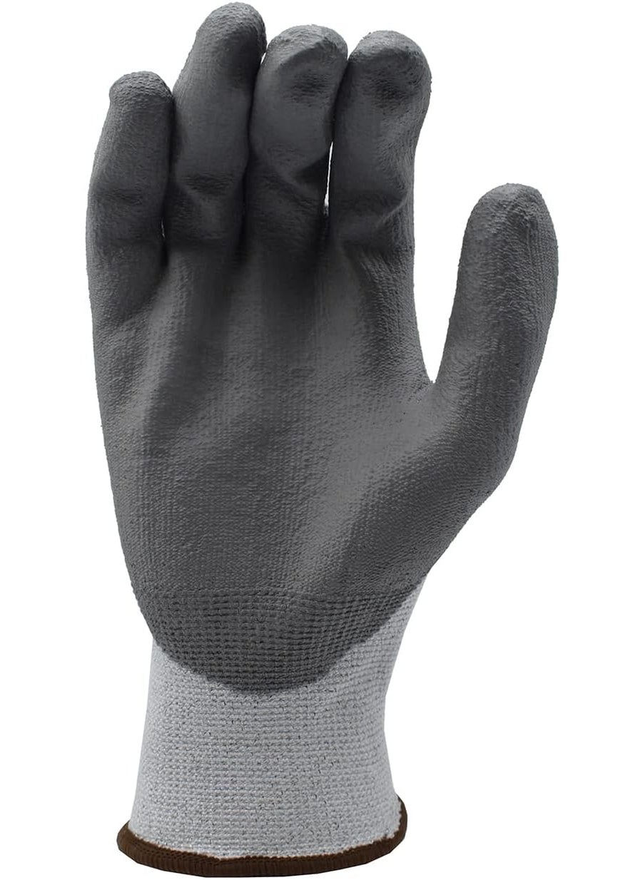 Cordova Cordova 3712GL Rival Light Gray 13Gauge HPPE Shell Gloves Gray Polyurethane Palm Coating ANSI Cut Level A2 Large  - Image 3