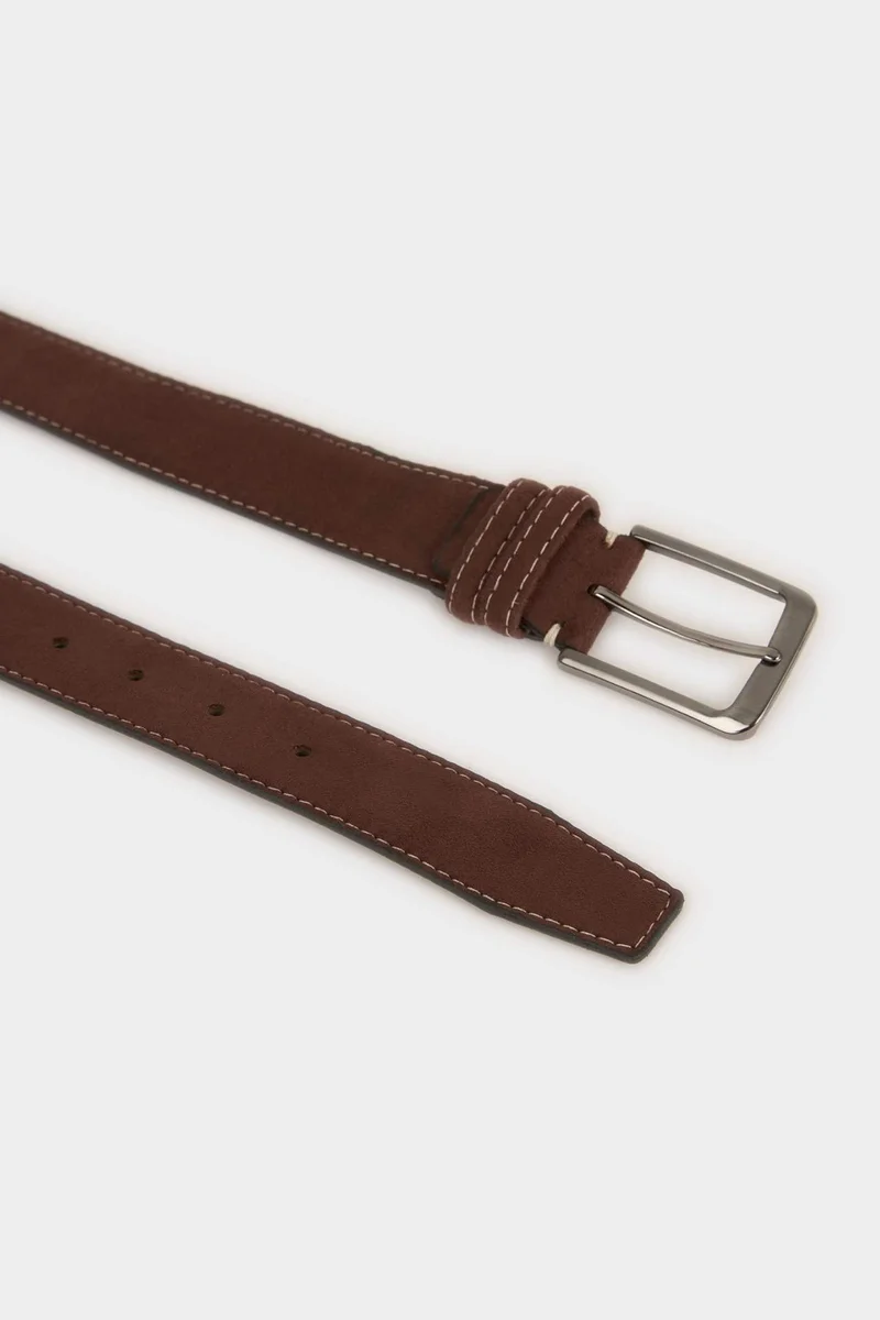 Defacto  Man Rectangle Clasp Faux Leather Classic Belt for Men | Best Price UAE
