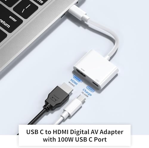 Wahbite USB-C to HDMI Adapter 4K@60Hz for iPhone 15 16 MacBook Pro Air iPad Pro, USB 3.1 Type C Digital AV HDMI 2.0 Cord Compatible with Samsung Galaxy S25/S24/S23/S22, Pixelbook, XPS and More - Image 2