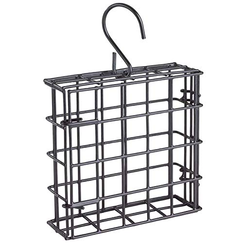 More Birds Suet Cage Bird Feeder, Fruit and Suet Feeder, Single Cake Capacity ,Black - Image 1