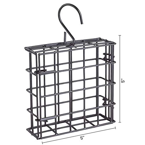 More Birds Suet Cage Bird Feeder, Fruit and Suet Feeder, Single Cake Capacity ,Black - Image 2