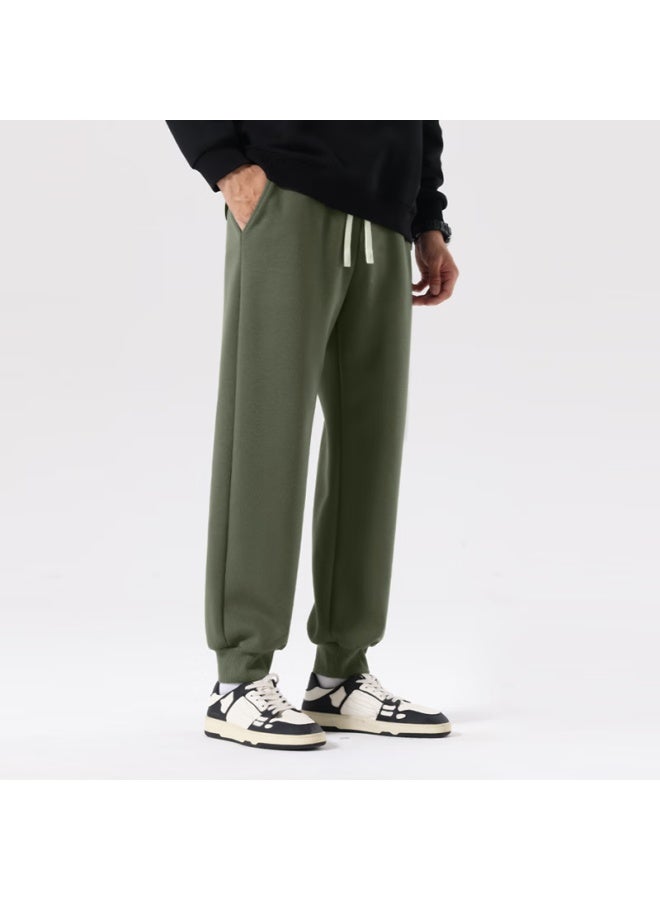 Mark Fairwhale Men's Lamb Fleece Sweatpants Autumn Winter Thickened Warm Casual Black 2XL - Image 4