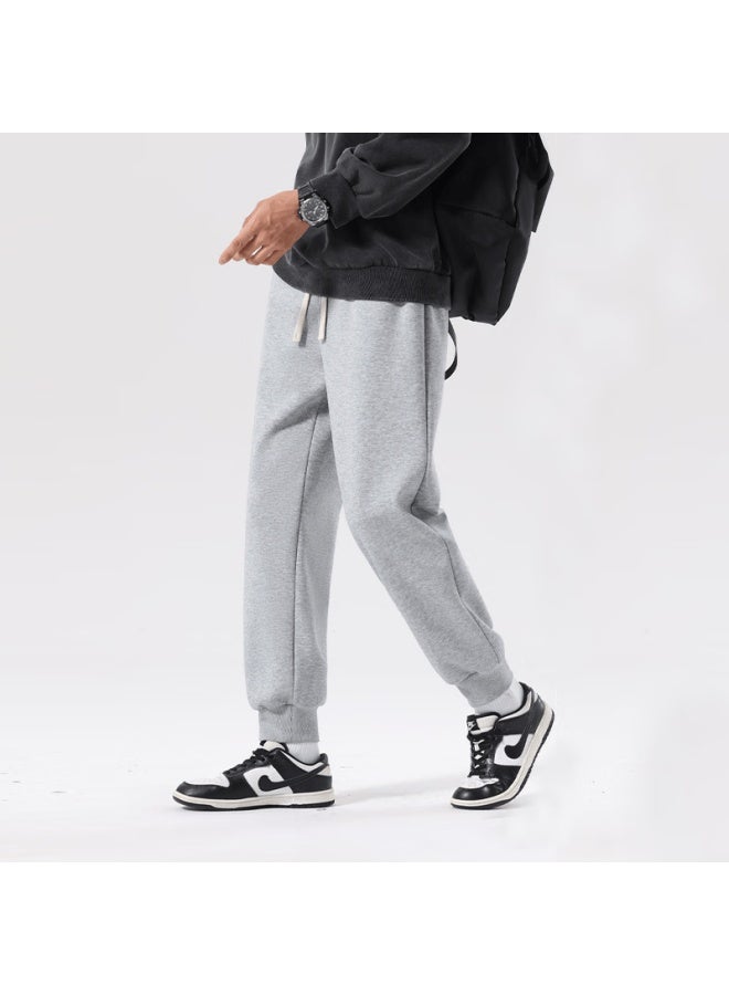 Mark Fairwhale Men's Lamb Fleece Sweatpants Autumn Winter Thickened Warm Casual Black 2XL - Image 5