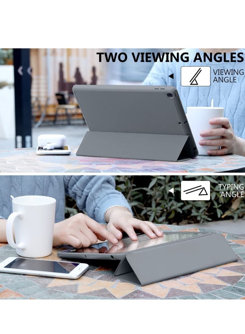 ELTRAZONE Case Compatible with iPad 9th/8th Generation Case/iPad Case 10.2 Inch 2021/2020/2019, Premium PU Leather + Soft TPU Back Case with Pencil Holder, Auto Sleep/Wake iPad Cover - SpaceGrey - Image 2
