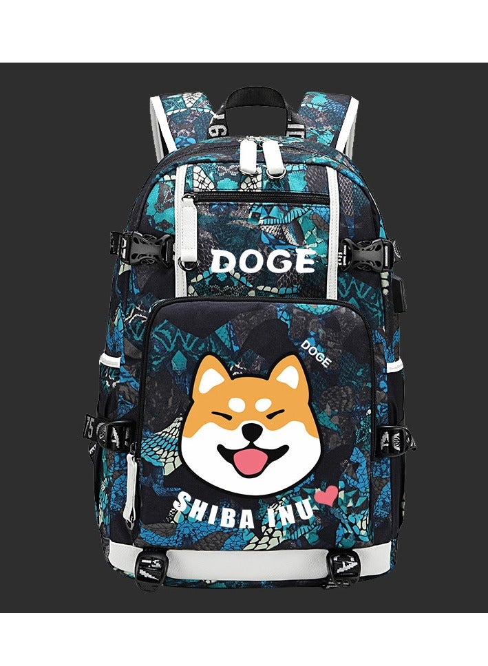 Large-capacity Student Backpack Junior High School Student Burden-reducing Backpack Luminous 47*14*30cm